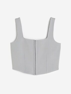 h&m corset style crop top